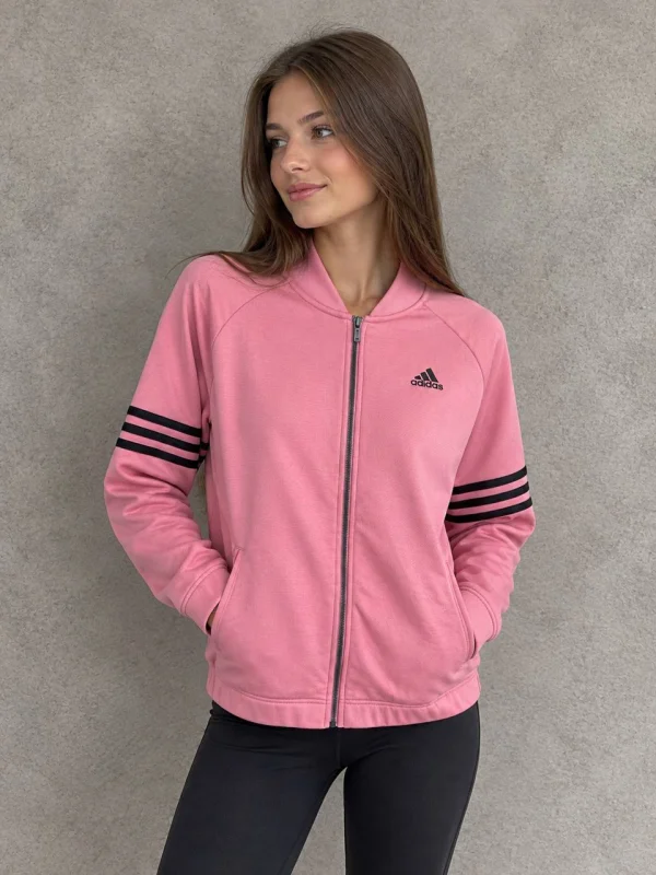 Adidas бомбер рожевий - розмір S