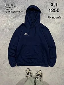 Adidas худі темно-синє - розмір XL - фото 1