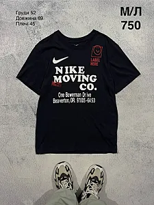 Nike футболка чорна з принтом - розмір M - фото 1