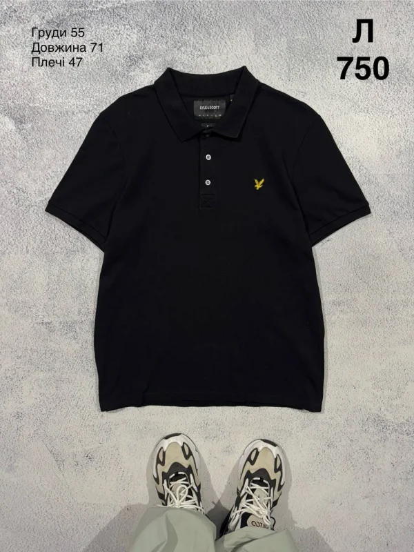 Lyle & Scott поло чорне - розмір L