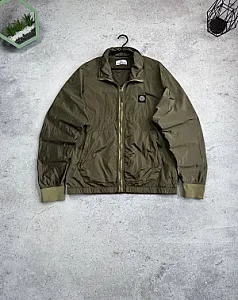 Stone Island куртка оливкова з логотипом - green, розмір L - фото 1