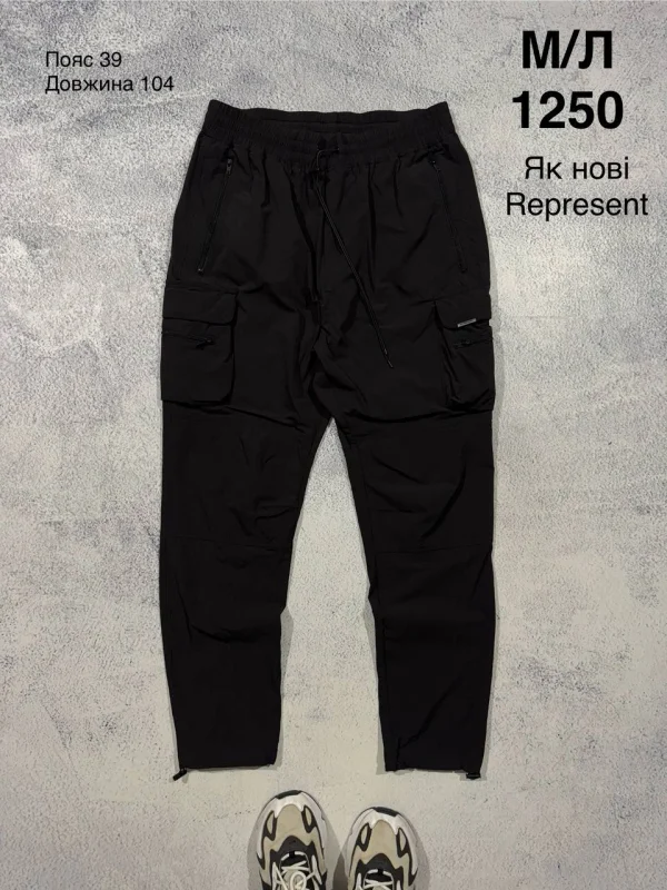 Represent штани чорні - розмір M