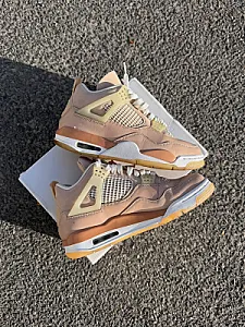 Nike Air Jordan 4 Retro Shimmer бежеві - розмір 38 - фото 4