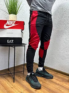Nike Jordan спортивні штани чорно-червоні - розмір S - фото 4