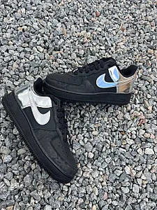 Nike Air Force кросівки чорні зі сріблястими деталями - розмір 40 - фото 4