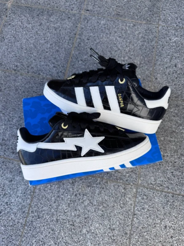 Adidas Originals Campus 00s BAPE чорно-білі - розмір 42