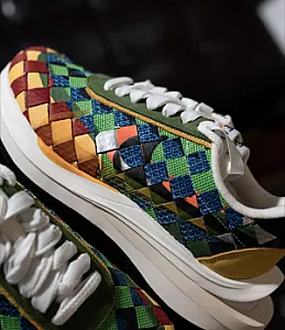 Jean Paul Gaultier x sacai x Nike LDVaporwaffle Woven Green Gusto - розмір 45 - фото 3