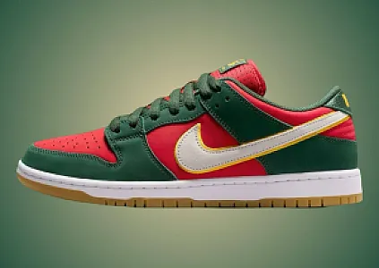 Nike SB Dunk Seattle Sonics червоно-зелені - розмір 44 - фото 2