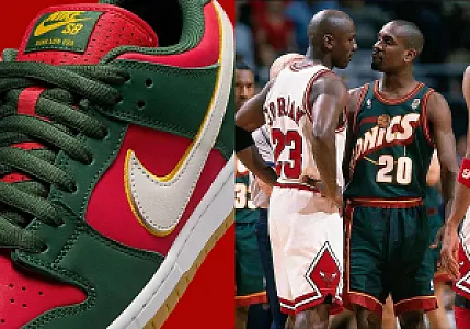 Nike SB Dunk Seattle Sonics червоно-зелені - розмір 44 - фото 3