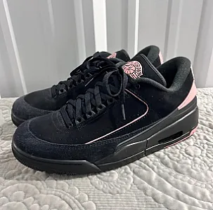 Nike Air Jordan 2 Retro Pink Suede чорні - розмір 47 - фото 2