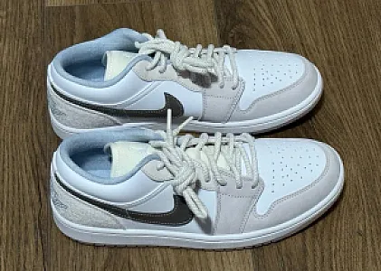 Nike Air Jordan 1 Low Coral Pink білі - розмір 44 - фото 1