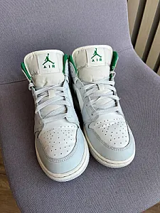 Nike Air Jordan 1 Mid білі із зеленим - розмір 39 - фото 4