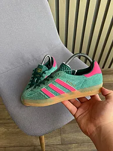 Adidas Gazelle зелені з рожевими деталями - розмір 38 - фото 2