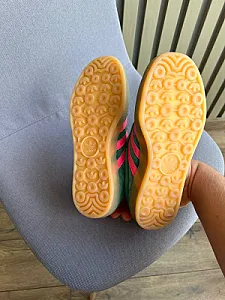 Adidas Gazelle зелені з рожевими деталями - розмір 38 - фото 4
