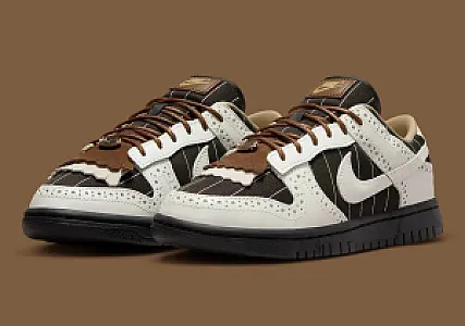 Nike Dunk Low Lux Brogue Pinstripe - розмір 40 - фото 1