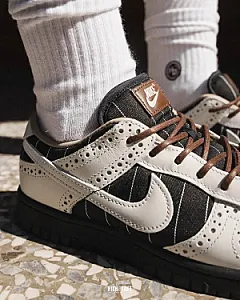 Nike Dunk Low Lux Brogue Pinstripe - розмір 40 - фото 4