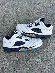 Nike Air Jordan 5 Low Dunk From Above біло-сині - розмір 45 - фото 1