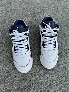 Nike Air Jordan 5 Low Dunk From Above біло-сині - розмір 45 - фото 2