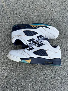 Nike Air Jordan 5 Low Dunk From Above біло-сині - розмір 45 - фото 5