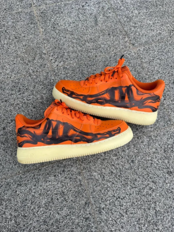 Nike Air Force 1 Low Skeleton помаранчеві - розмір 44