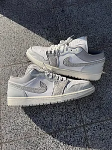 Nike Air Jordan 1 Low Smoke Elephant Grey білі - розмір 47 - фото 1