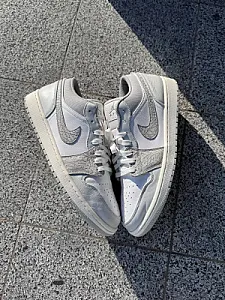 Nike Air Jordan 1 Low Smoke Elephant Grey білі - розмір 47 - фото 6