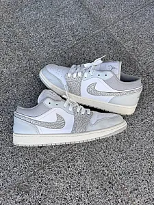 Nike Air Jordan 1 Low Smoke Elephant Grey білі - розмір 47 - фото 8