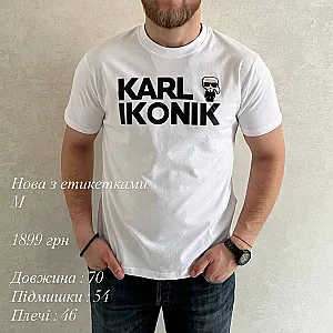 Karl Lagerfeld Ikonik футболка біла - розмір M - фото 1
