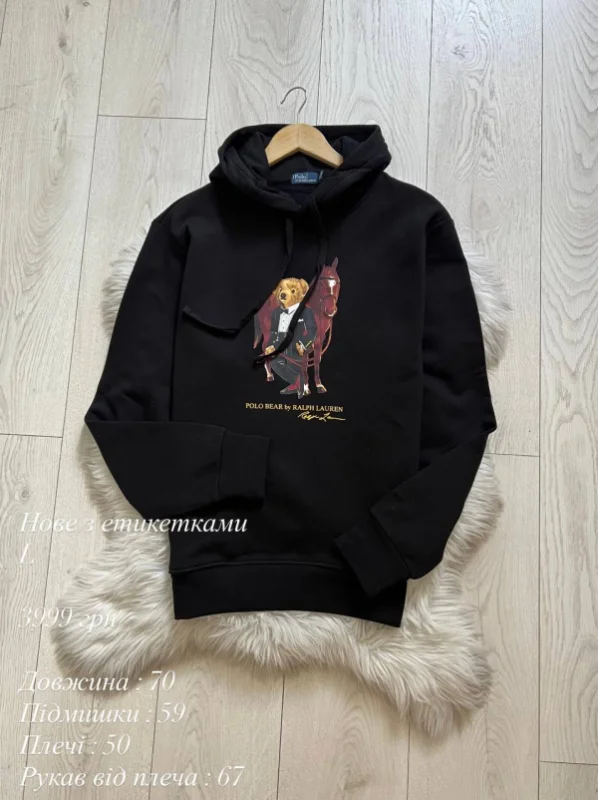 Polo Ralph Lauren Polo Bear худі чорне - розмір L