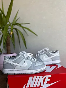 Nike Dunk Low Grey White - розмір 38 - фото 1