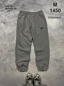 Nike утеплені спортивні штани сірі - розмір M - фото 1