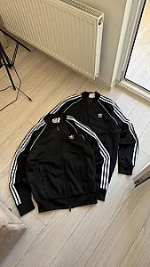 Adidas бомбер чорний - розмір L - фото 1