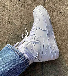 Nike Air Force 1 Mid білі - розмір 37 - фото 4