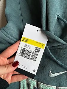 Nike оверсайз-худі сіро-зелене - розмір S - фото 3
