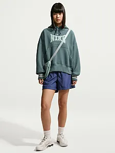 Nike оверсайз-худі сіро-зелене - розмір S - фото 6
