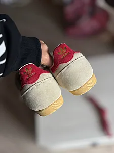 Adidas Japan кремово-білі з бордовими смужками - розмір 44 - фото 5
