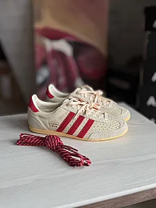 Adidas Japan кремово-білі з бордовими смужками - розмір 44 - фото 6