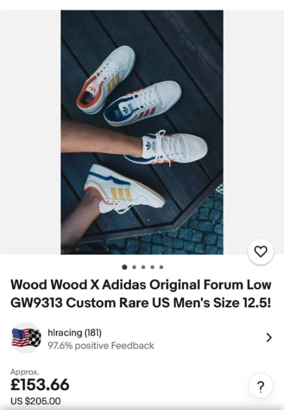 Adidas Wood Wood x Forum Low білі - розмір 44