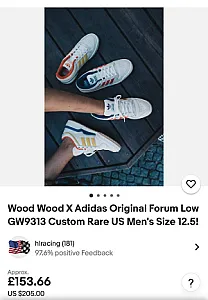 Adidas Wood Wood x Forum Low білі - розмір 44 - фото 1