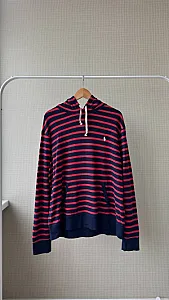 Polo Ralph Lauren худі темно-синє в червону смужку - розмір XL - фото 3