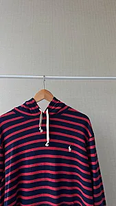Polo Ralph Lauren худі темно-синє в червону смужку - розмір XL - фото 4