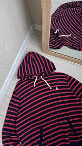 Polo Ralph Lauren худі темно-синє в червону смужку - розмір XL - фото 7