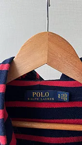 Polo Ralph Lauren худі темно-синє в червону смужку - розмір XL - фото 8