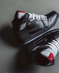 Nike Air Jordan 1 Mid чорні - розмір 47 - фото 1