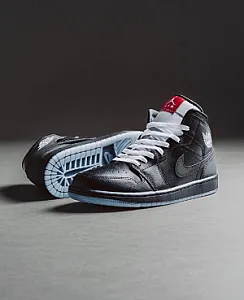Nike Air Jordan 1 Mid чорні - розмір 47 - фото 2