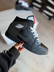Nike Air Jordan 1 Mid чорні - розмір 47 - фото 3