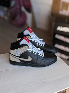 Nike Air Jordan 1 Mid чорні - розмір 47 - фото 6