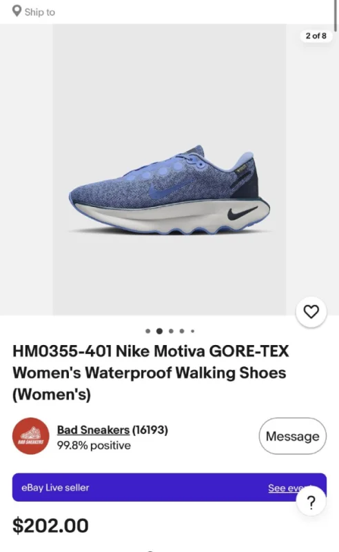 Nike Motiva GORE-TEX сині - розмір 38