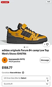 Adidas Forum 84 Camp Low Top жовті - розмір 38 - фото 2