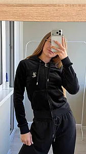 Juicy Couture зіп худі чорне - розмір S - фото 2